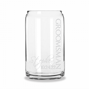 Handwritten | Personalized 16oz Beer Can Glass
